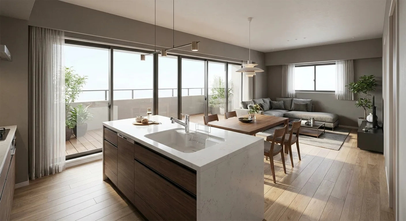 A finished architectural render of one of the main areas of the space